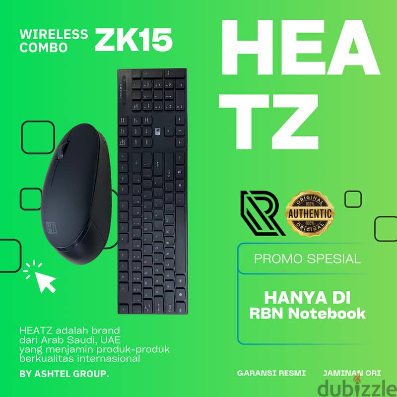 Heatz Wireless Keyboard & Mouse Combo ZK15 2