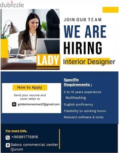 Hiring lady interior designer