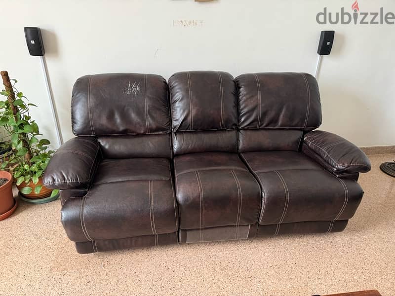 home r us faux leather recliner 0