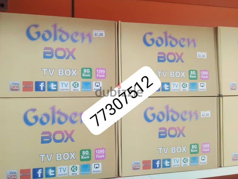 Golden Tv Box with one Year Ip_Tv subscription 0