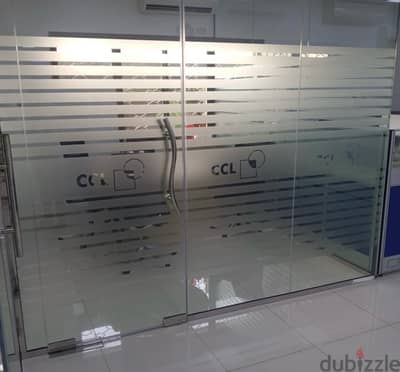 glass privacy sticker, forsted glass sticker and glass partition