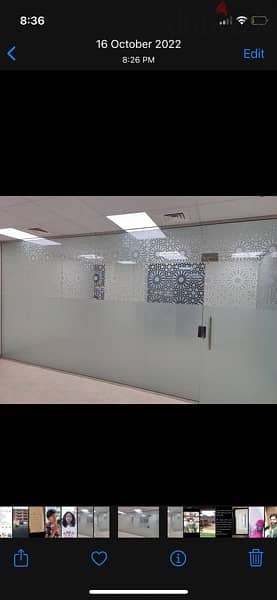 glass privacy sticker, forsted glass sticker and glass partition 2