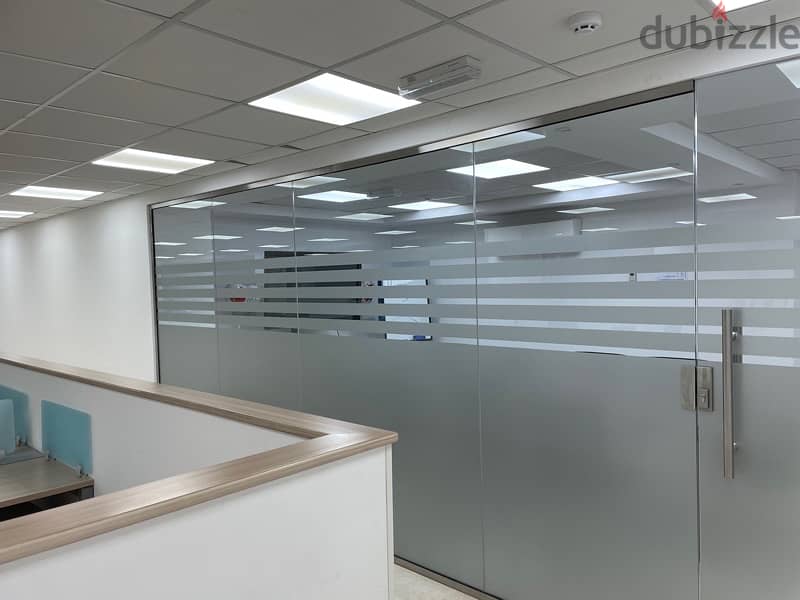 glass privacy sticker, forsted glass sticker and glass partition 3