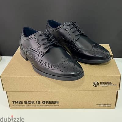 Brand New CLARKS Classic Brogue Leather Shoes