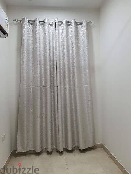 Curtains 100% blackout with blind + rod 4