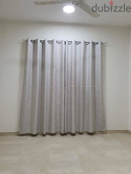 Curtains 100% blackout with blind + rod 6