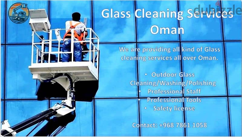 Building outdoor glass cleaning 1