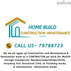 ⏩ We do all types of Construction and Maintenance /Renovation work 0