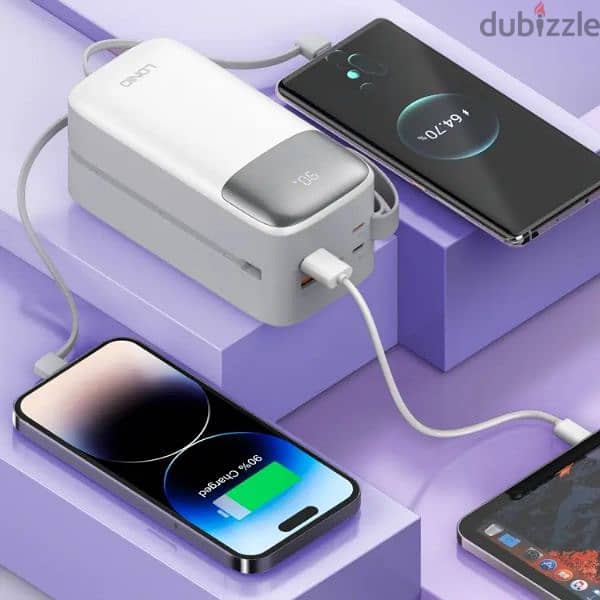 باور بنك ماركة لدنيو العالمية حجم 50 الف ، جديد   Power bank, LDNIO 2