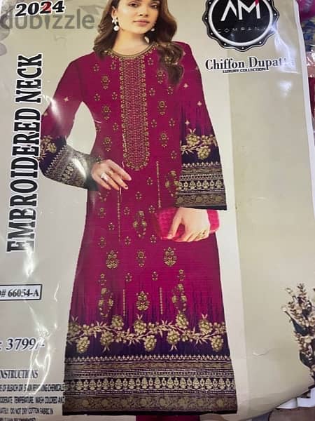 Pakistani 3 piece embroidered dress for sell 2