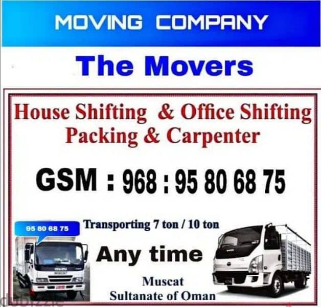 PACKERS AND MOVER 24HOURS TRANSPORT 0