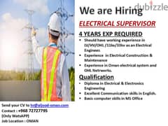 ELECTRICAL SUPERVISOR