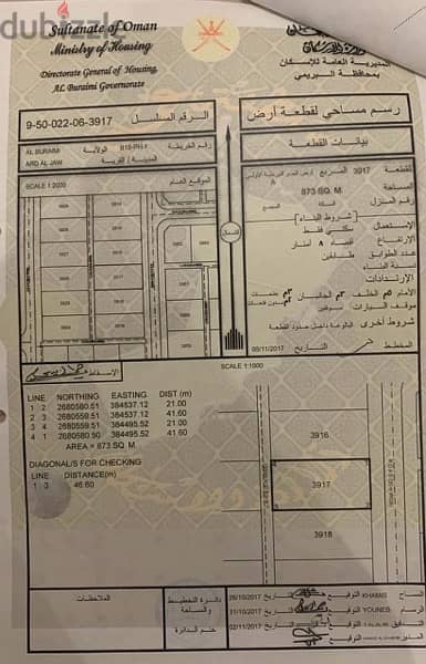 وسط الخدمات ارض للبيع فالبريمي  ارض الجو