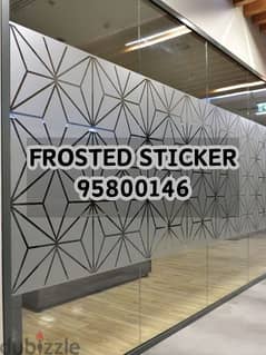 Frosted Sticker for glass , Black Tinted stickers available,