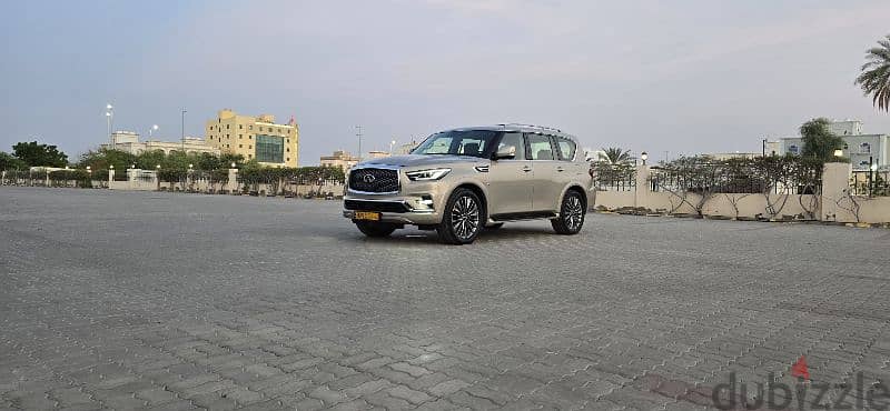 إنفينيتي QX80 خليجي  بدون حوادث ولاصبغ سيرفس وكاله أعلى مواصفات 7