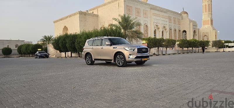 إنفينيتي QX80 خليجي  بدون حوادث ولاصبغ سيرفس وكاله أعلى مواصفات 13