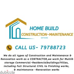 ⏩We do all types of Construction and Maintenance work