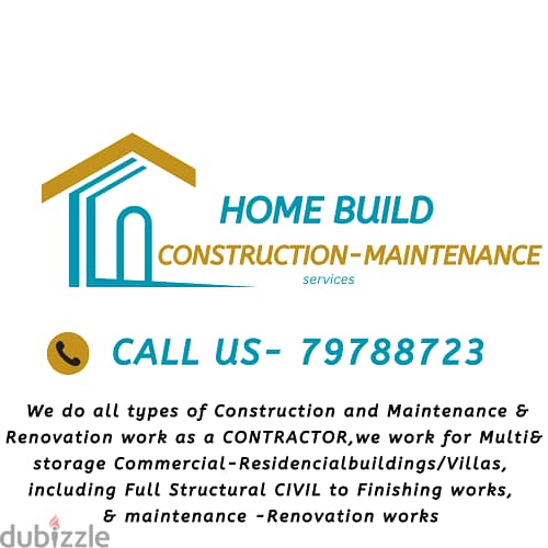 ⏩We do all types of Construction and Maintenance work 0