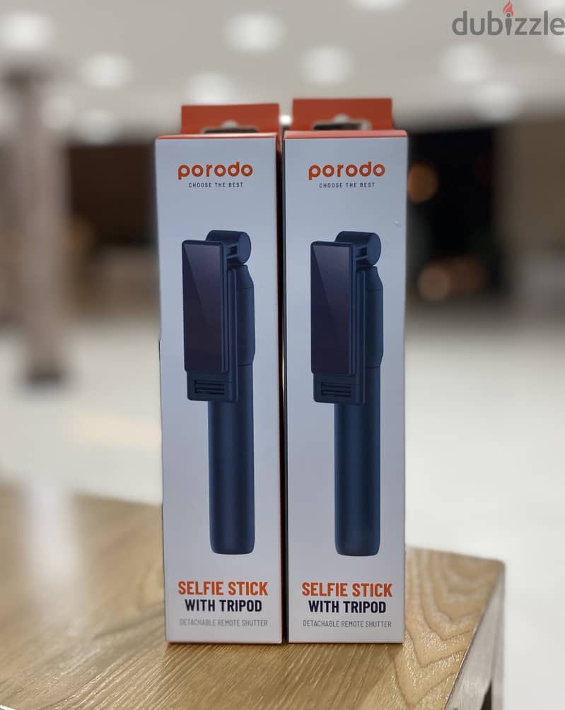 Porodo Bluetooth Selfie Stick with Tripod Stand 0