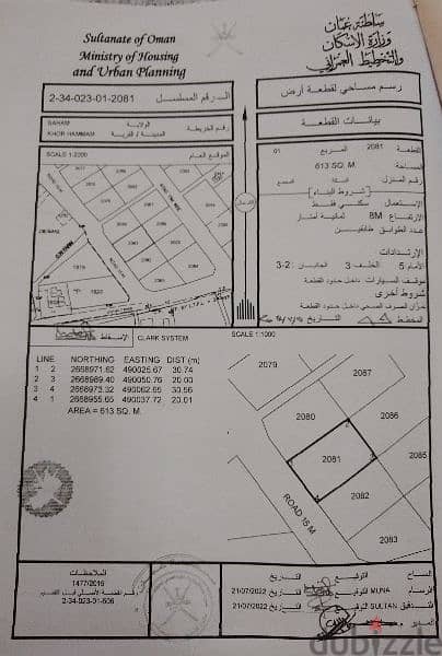 مخطط سكتي للبيع / صحم -خور الحمام 10