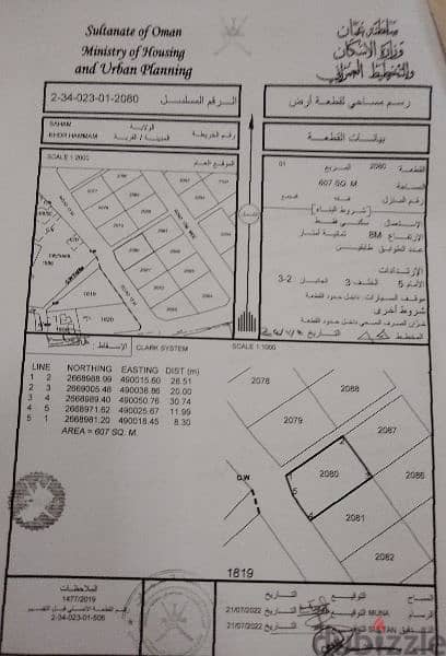 مخطط سكتي للبيع / صحم -خور الحمام 11