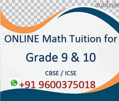 Online Math tution for Grade 9 and 10 0