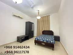 Fully Furnished neat and clean room with private washroom in Al Ghubra