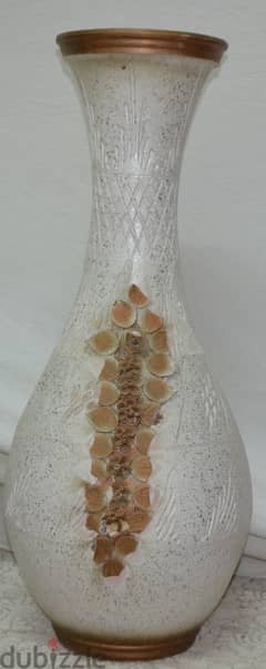 Elegant Tall White Ceramic Vase