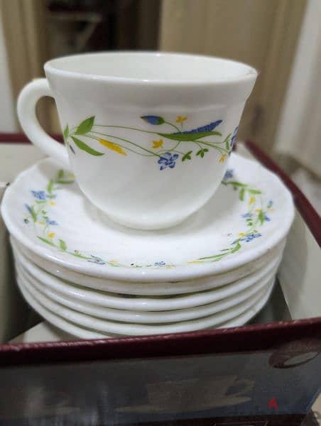 Endura cup and saucer 6 sets - 12 pieces 0