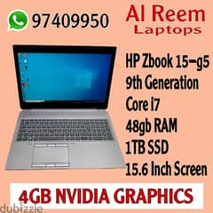 zbook CORE I7 48GB-RAM 1TB SSD NVMe 4GB NVIDIA GRAPHICS