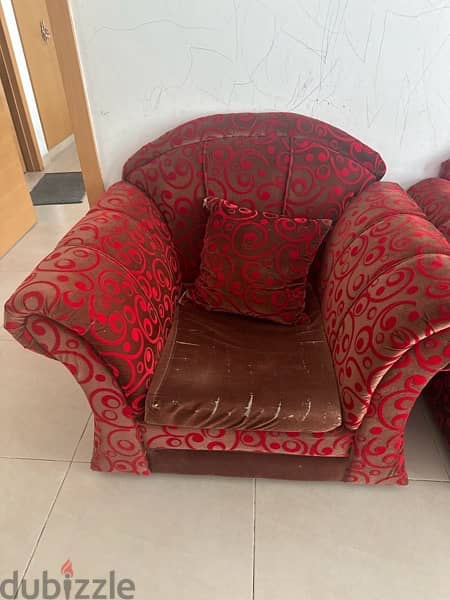 Sofa 3+1+1 seater for used 3