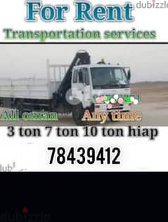 transportation services and truck for rent monthly basis