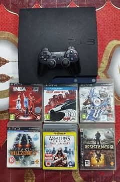 ps3 slim with a lot of games