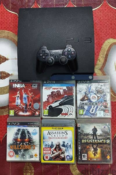 ps3 slim with a lot of games 0