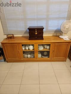 Solid wood book case and matching sideboard. 0