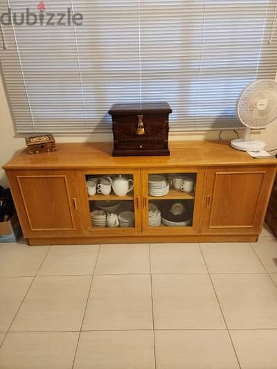 Solid wood book case and matching sideboard.