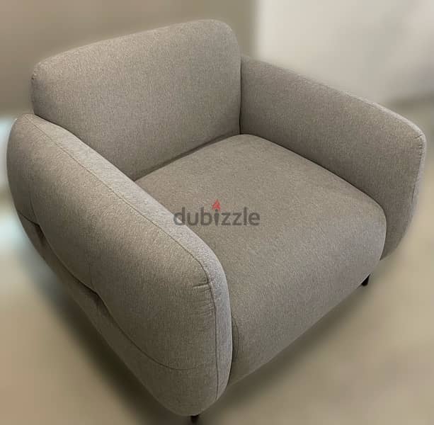 Grey sofa set طقم كنب رمادي 0