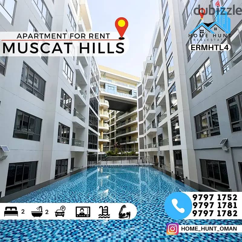 MUSCAT HILLS | BEAUTIFUL 2BHK APARTMENT WITH POOL VIEW 0