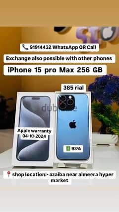 iphone 15 pro max 256 GB on very good condition and very good price