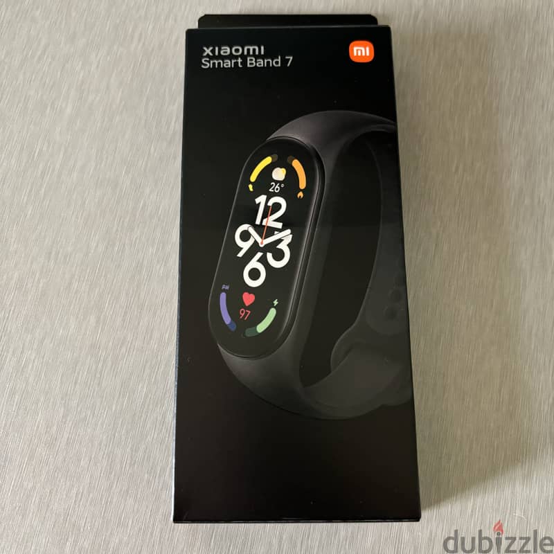 للبيع ساعة Mi Band 7 مع حزام اخضر اصلي من شاومي 0