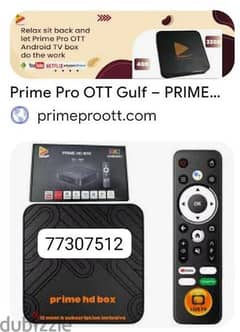 prime Tv setup Box with Bluetooth Remote and one year subscription