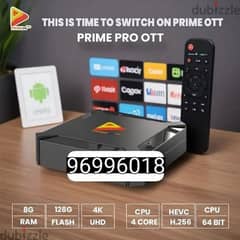 New 5G tv Box with Bluetooth Remote and one year ip-tv subscription