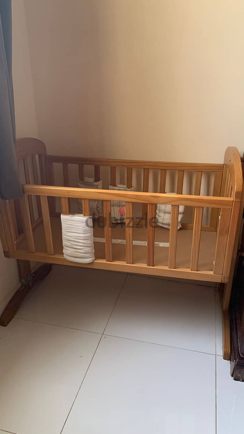 Wooden Baby crib 1