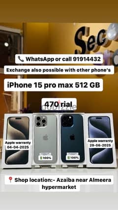 iphone 15 pro max 512 GB very good condition