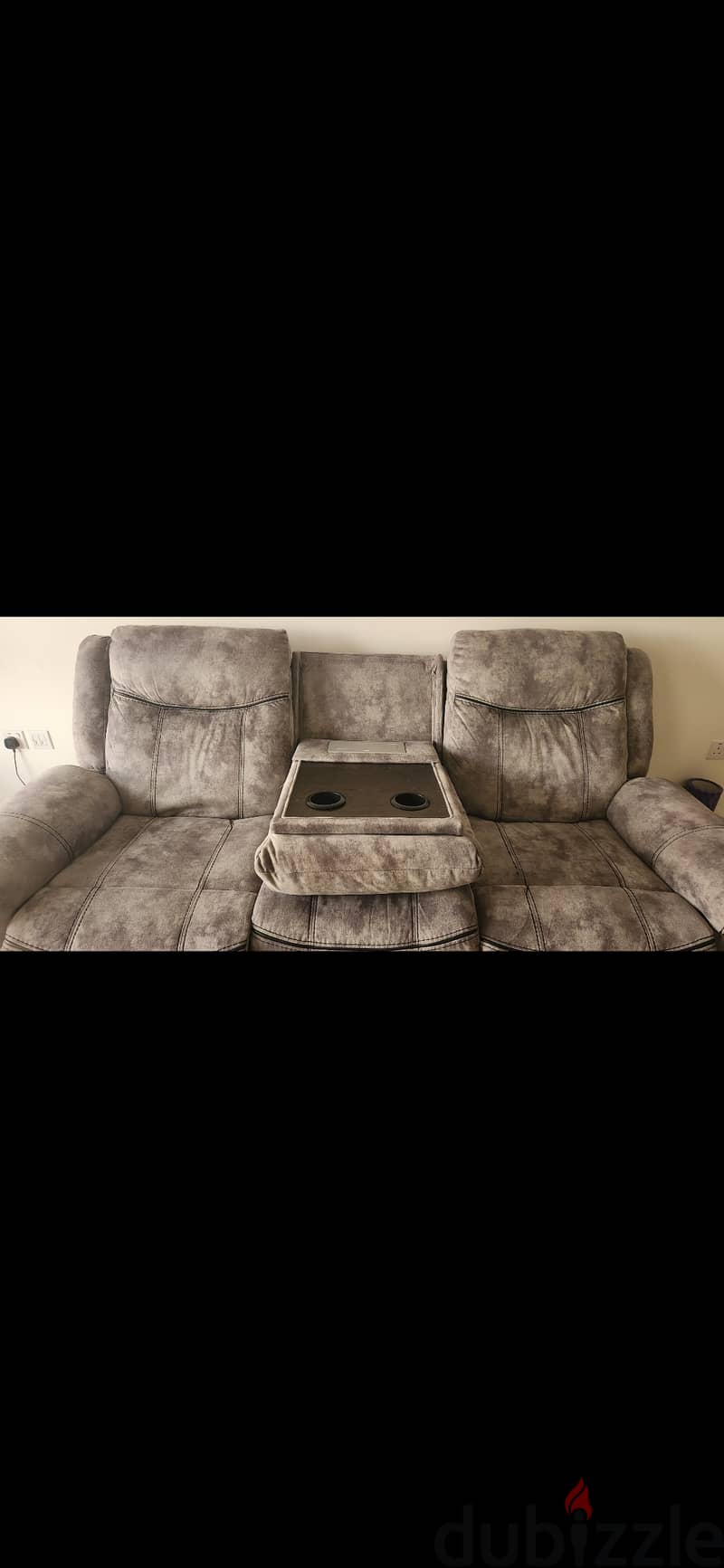 1 year used 3 seat Recliner with charging port 1