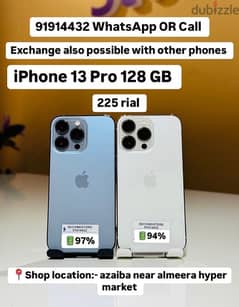 iPhone 13 pro 128 GB very good condition 97 &  94 battery helthl