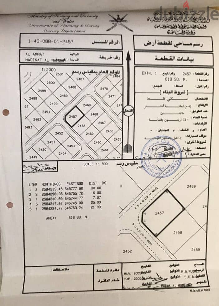 ارض سكنية للبيع في العامرات / مدينة النهضة الامتداد الأول 3