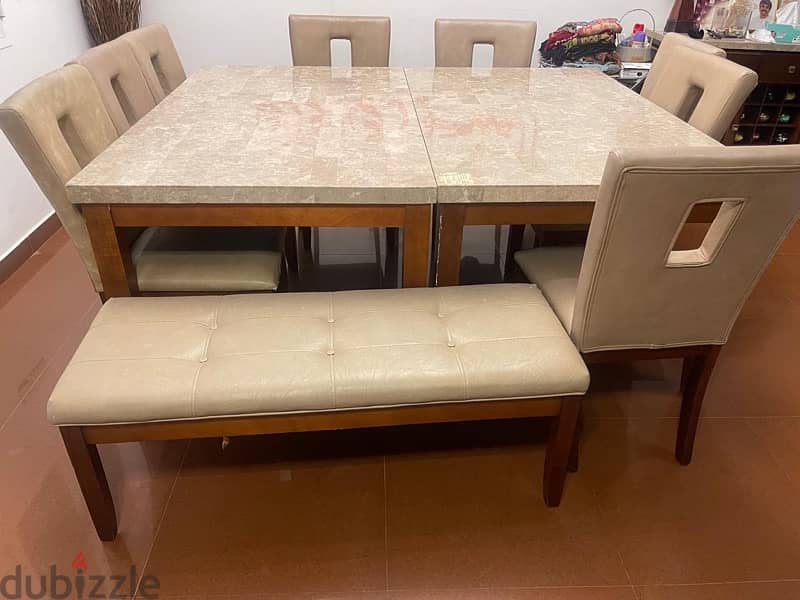 Dining table with additional table for sale 0