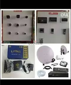 Nilsat arabsat dish Airtel pakast tata saky install