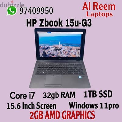 Hp Zbook Core i7 32gb Ram 1Tb Ssd 2gb Graphics